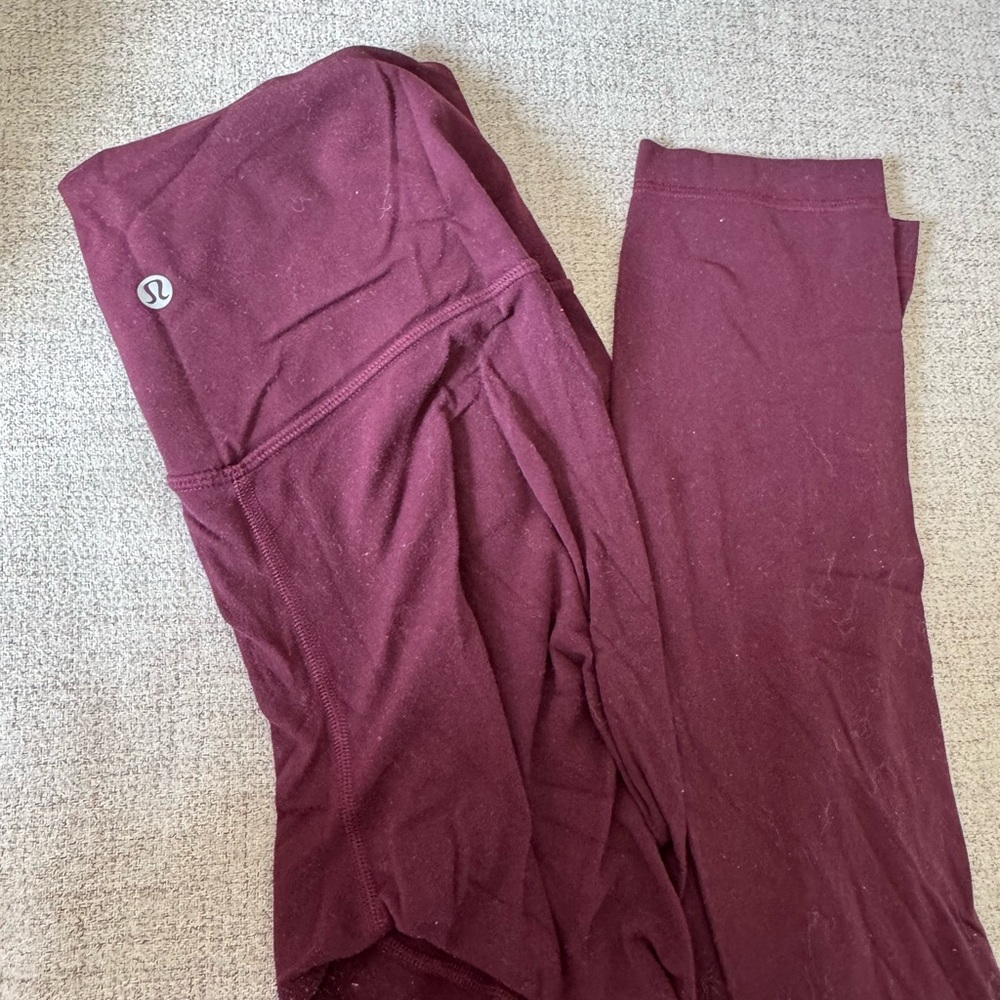 lululemon athletica Red Leggings High Waist Performance